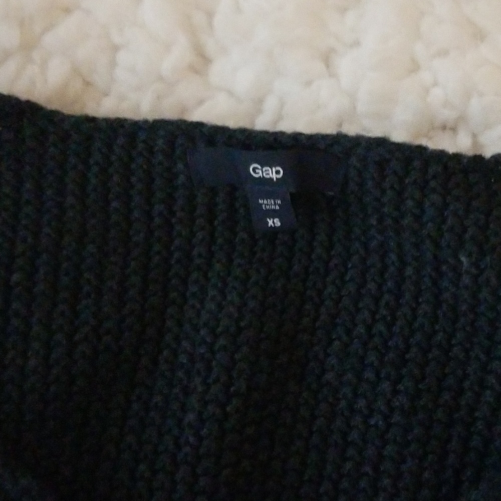 Gap Navy Cable Knit 3/4 Sleeve Sweater Sz XS - Picture 6 of 6